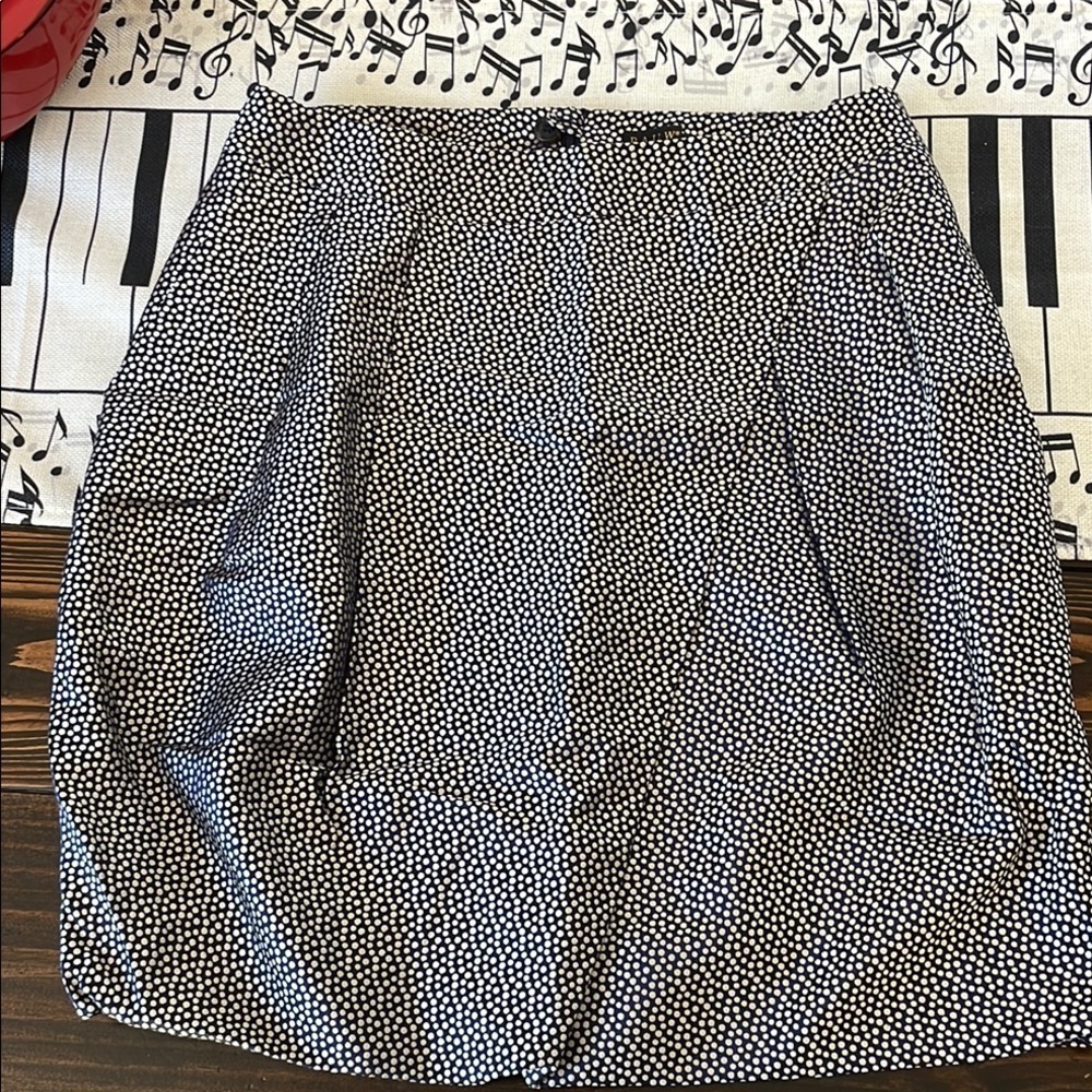 Pauw Amsterdam Blue Silver Mini Bubble Faux Wrap with Pleats Skirt